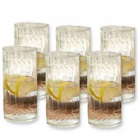 Loberon Glas 6er Set Padiès, feine Glasgravur, mundgeblasen, dezente
