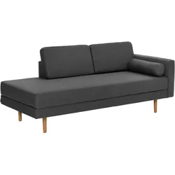 Tchibo - Récamiere »Ivo« mit verstellbarer Armlehne - 190x87x81cm - anthrazit - Buchenholz / Holz / Buchenholz