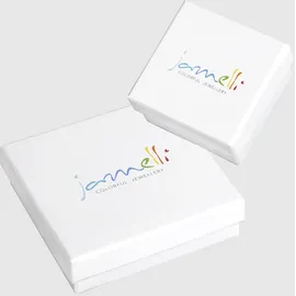 Jamelli Silber 925 rhodiniert mit echtem Granat