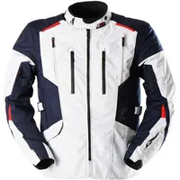 Furygan Brooks, Textiljacke wasserdicht - Hellgrau/Dunkelblau/Rot - M