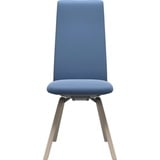 Stressless® Polsterstuhl Laurel, High Back, Größe M, mit schräggestellten Beinen in Eiche gekalkt blau