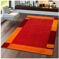 Teppich Gabbeh Handgefertigt Qualität Modern 100% Wolle Meliert In Terrakotta, TT Home, rechteckig, Höhe: 13 mm orange