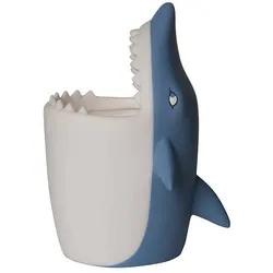 MAGS Zahnputzbecher Hai Silikon Blau