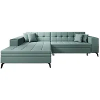 Luxusbetten24 Schlafsofa Designer Sofa Frida, mit Schlaffunktion grün