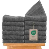 Hausfelder Gästehandtuchset 12-tlg. grau