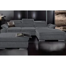 sit&more Eckcouch Kunstleder 2-Sitzer Grau