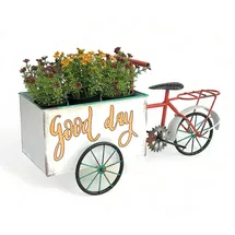 DanDiBo Ambiente Blumenfahrrad 46 x 24,5 x 21 cm Weiß/Rot