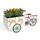 DanDiBo Ambiente Blumenfahrrad 46 x 24,5 x 21 cm Weiß/Rot
