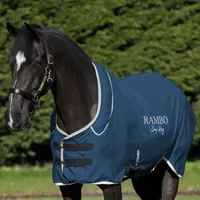 Horseware Rambo Dry Rug Supreme Navy/Silver inkl Halsteil einrollbar,