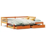 vidaXL Tagesbett Ausziehbar mit Schubladen 90x200 cm Massivholz Kiefer