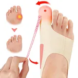 POFIBO Hallux Valgus Korrektur - 1 Paar Hallux Socken, Hallux Valgus Socken, Ballenzehen Korrektur, Rutschfester Fersenriemen, Hallux Valgus Bandage für Männer und Frauen Größe M