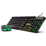 Inca Gaming Tastatur Maus Set mit Mauspad schwarz, USB, DE IKG-448