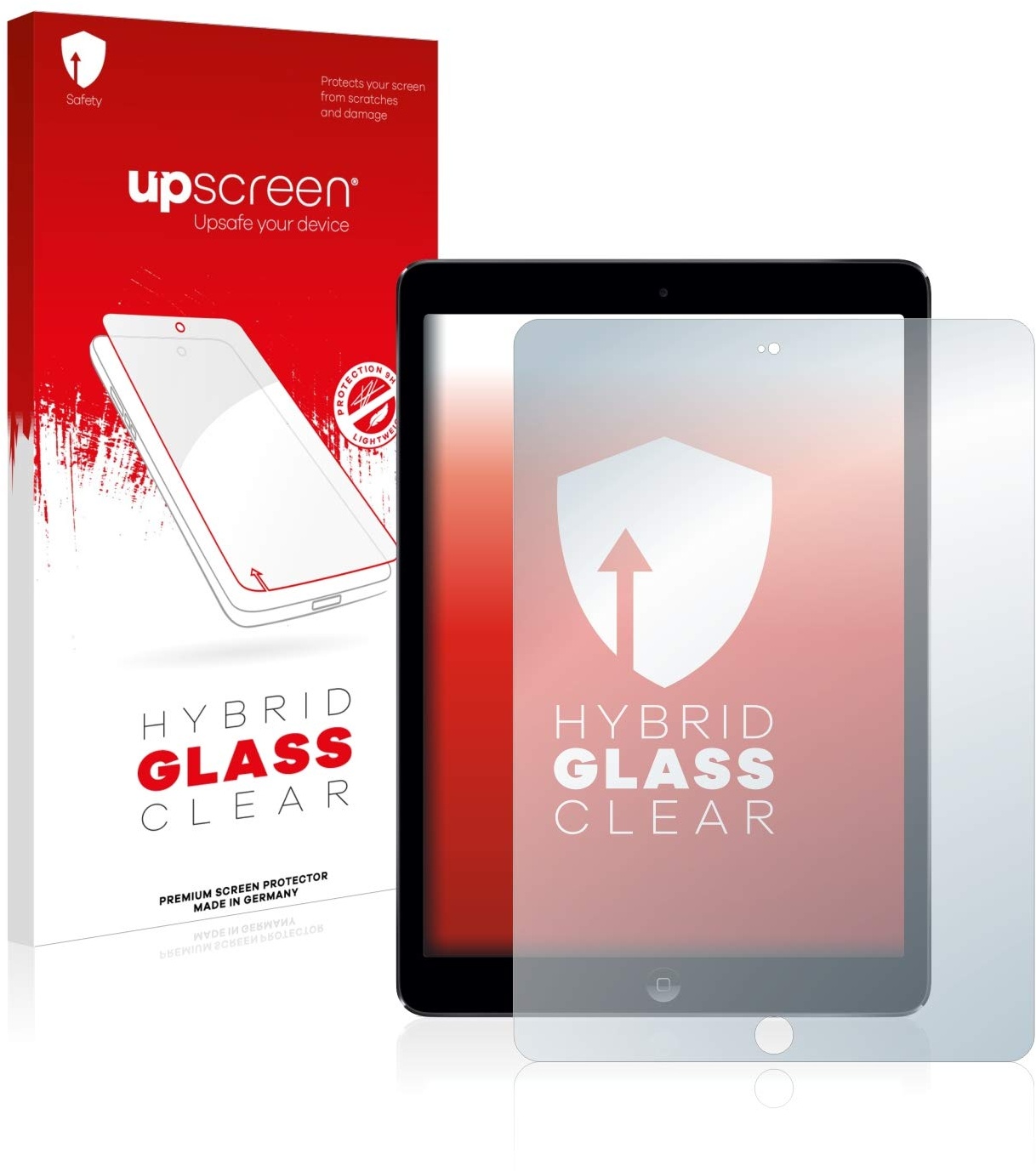 upscreen Panzer Schutz Glas für Apple iPad Air 2013 Panzerfolie Schutzfolie [Klar, 9H Kratzfest, Anti-Fingerprint]