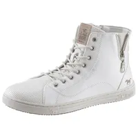 Mustang Schnürboots, Sneaker, Schnürschuh, Freitzeitschuh mit Zierreißverschluss, Gr. 45, offwhite, , 62940360-45