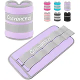 Cosybreeze Gewichtsmanschetten Fuß Gewichte für Beine und Arme Fußgewichte und Fußgelenkgewichte für Fitnessstudio Bewegung Laufen Joggen 8kg 1 Paar Gewichtsmanschetten Hand, Hellviolett