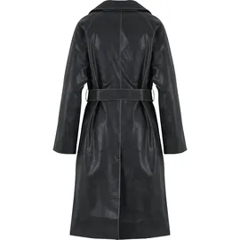 URBAN CLASSICS Vintage Leather Trenchcoat - schwarz,