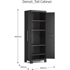 KETER Detroit 0,65 x 0,45 x 1,82 m schwarz