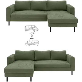 TRENDMANUFAKTUR Eckcouch Cord 2-Sitzer Grün