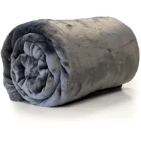 Unique Living Kuscheldecke, Wohndecke ENZO 130x180cm anthrazit dunkelgrau