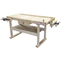 HOLZMANN-MASCHINEN Werkbank, BxHxL: 71,5 x 17 x 158,5 cm, Holz - rot