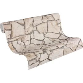 A.S. Création Mustertapete Wood n Stone 32 cm x 10 m beige/braun/grau 927323