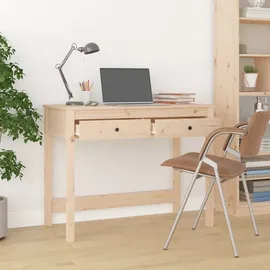 vidaXL Schreibtisch Kiefer massiv / Braun