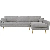 Hti-Living Ecksofa Antonius Webstoff Grau rechts - Grau