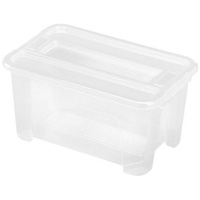 Buri 2 x TEX Box 4,5L 28x18x14cm Transparent Deckel