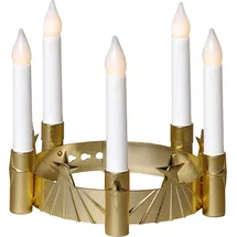 Star Trading Luciakrone Gold Weiß 5-flammig