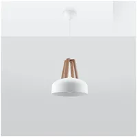 Sollux Lighting Casco 1-flg. 40 cm weiß/Natur Holz