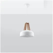 Sollux Lighting Casco 1-flg. 40 cm weiß/Natur Holz