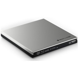 techPulse120 portables USB 3.0 4K UHD 3D M-Disc BDXL HDR10 Laufwerk Blu-ray Brenner Burner Superdrive Ultra-Slim BD DVD CD für Netbook Notebook Ultrabook Windows Mac OS Apple iMAC MacBook Silber