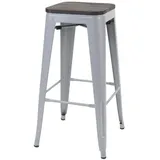 Proregal Barhocker 42 x 76 x 42 cm Grau