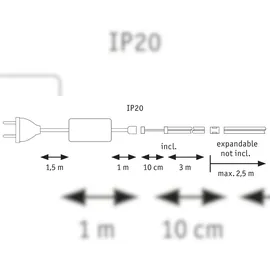 Paulmann MaxLED 1000 LED Strip COB Basisset 3 m Weiß 36W