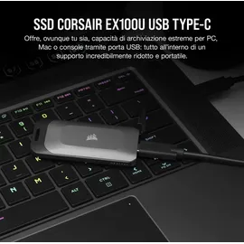 Corsair EX100U 1 TB USB 3.2 Gen 2x2 Schwarz CSSD-EX100U1TB