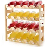 Kadax Weinregal aus Holz, Flaschenregal, für 20-Flaschen, 54x53x25cm