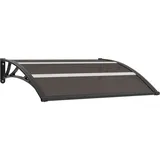 vidaXL Vordach Schwarz 120x75 cm PC