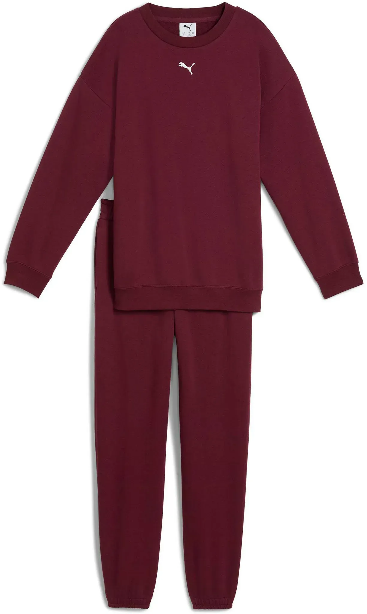 PUMA Loungewear Trainingsanzug Mädchen in ruby shimmer, Größe 140 - rot