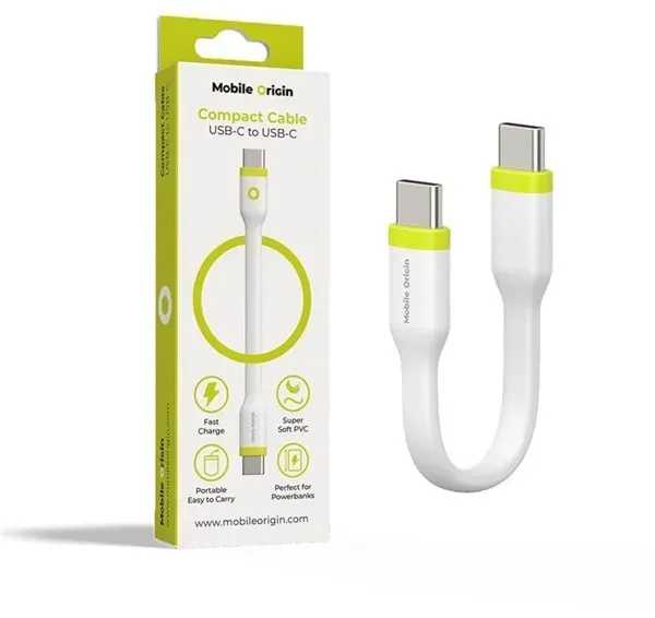 Compact cable USB-C to USB-C - white