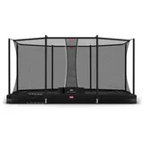 BERG Trampolin Ultim Favorit InGround 410 Black mit AirFlow inkl. Sicherheitsnetz Comfort