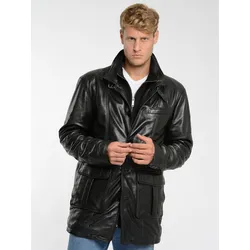 Lederjacke JCC "3102236", Herren, Gr. 50, schwarz, Oberstoff: 100% Lammleder / Innenfutter oben: 100% Polyester / Innenfutter unten: 100% Baumwolle / Ärmelfutter: 100% Polyester / Wattierung: 100% Polyester, Jacken