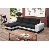 JVmoebel Ecksofa, Sofa Schlafsofa Designer Sofa mit Bettfunktion + Bettkasten schwarz