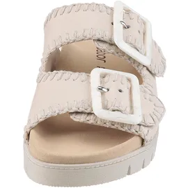 Gabor Pantolette, Plateau, Bequemschuh, Sommerschuh mit praktischen Klettverschlüssen beige 36 EU (3,5 UK)