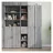 vidaXL Highboard 30 x 42,5 x 185 cm Grau
