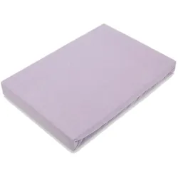 EXKLUSIV HEIMTEXTIL Jersey Spannbettlaken für Wasserbetten Rundumgummizug 200 x 220 cm Flieder