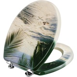 WELLWATER WC-Sitz »BEACH«, MDF, D-Form - bunt