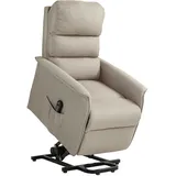 Homcom Fernsehsessel, Beige, Textil, 66x96x90 cm, Wohnzimmer, Sessel, Fernsehsessel