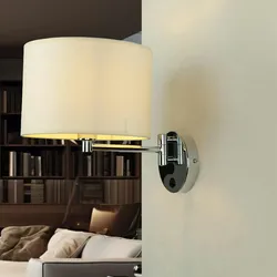 Licht-Erlebnisse Wandleuchte HOTEL drehbar E14 max. 60W Chrom Ecru LE50812
