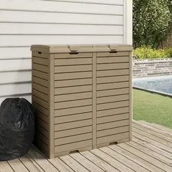 vidaXL Outdoor-Mülltonne Hellbraun 78x41x86 cm Polypropylen