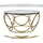 SalesFever Couchtisch im eleganten Stil Gold Edelstahl 80 x 40 x 80 cm